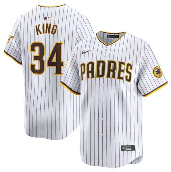 Men's San Diego Padres #34 Michael King White 2024 Home Limited Baseball Stitched Jersey Dzhi,We sell and wholesale Men's San Diego Padres #34 Michael King White 2024 Home Limited Baseball Stitched Jersey Dzhi on line form chian!